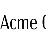Acme Gothic Condensed