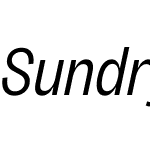 SundryNarrow-Italic