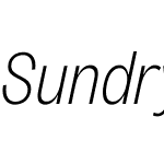 SundryNarrow-LightItalic