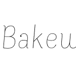 Bakewell-HairlineNarrowItalic