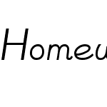 Homework font