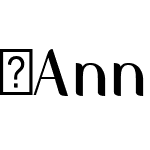 ☞Anno 1 Com Regular