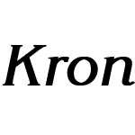 KroneBoldItalic