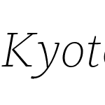 Kyotce-ExtraLightItalic