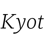 Kyotce-LightItalic