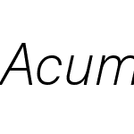 Acumin Variable Concept