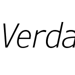 Verdana Pro Cond Light Italic