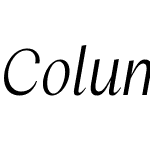 Columbia Sans W Display