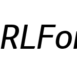 RLFont Regular Italic