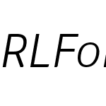 RLFont Light Italic