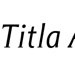 Titla Alt Cond Book Italic