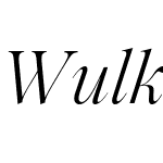 Wulkan Display Italic