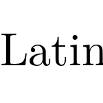 Latin Modern Math