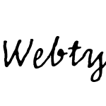 Webtype - web use only