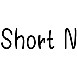 Short Note Font Bold