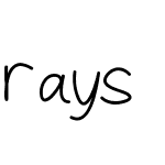 rays handwriting