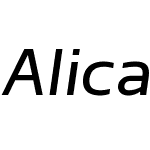 Alicante Sans Regular Italic W01