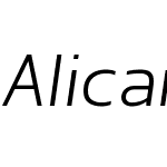 Alicante Sans Light Italic W01
