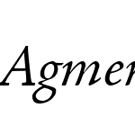 AgmenaW06-BookItalic