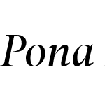 PonaDisplayW03-MediumItalic