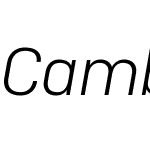 CamberW04-LightItalic