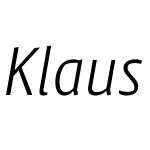 KlausFYW04-LightItalic