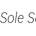 Sole Sans Condensed