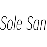 Sole Sans ExtraCondensed