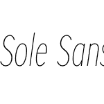 Sole Sans ExtraCondensed