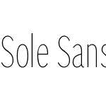 Sole Sans ExtraCondensed