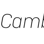 CamberW04-UltraLightItalic