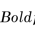 BoldfaceW00-Italic