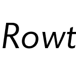 Rowton Variable Italic