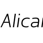 Alicante Sans Light Italic