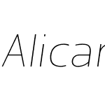 Alicante Sans Thin Italic