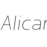 Alicante Sans Thin Italic