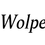 Wolpe Pegasus Italic