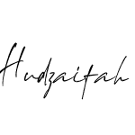 Hudzaifah Signature