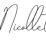 Nicollette Handwriting