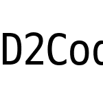 D2Coding ligature