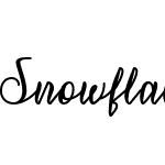 Snowflake Calligraphy