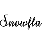 Snowflake Calligraphy