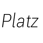 Platz Grotesk Oblique