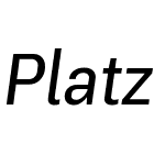 Platz Grotesk Oblique