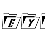 Eyes Only Outline Condensed Italic