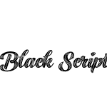 Black Script Printed