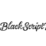 Black Script Printed