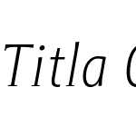 Titla Cond Light Italic