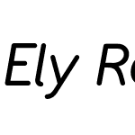 Ely Rounded Italic