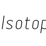 Isotope-LightItalic